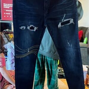 Staple Black Slim Jeans with Modern Distressing